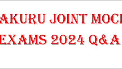 Nakuru Joint Mock Exams 2024 Q&A