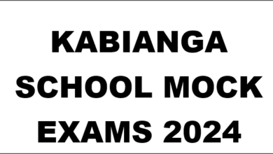 KABIANGA SCHOOL MOCK EXAMS 2024