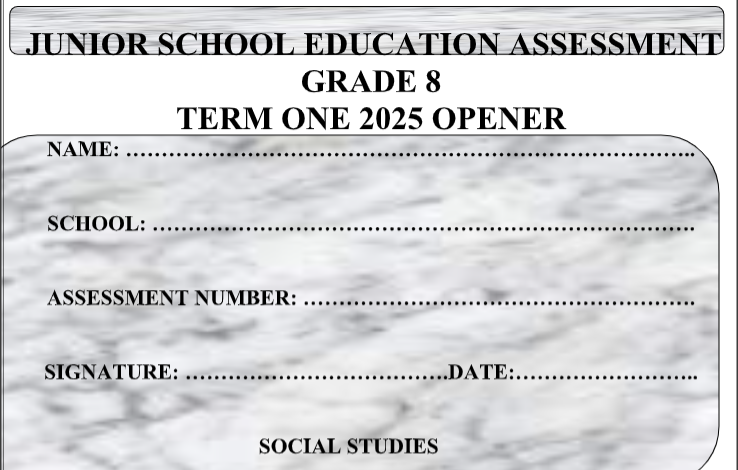 GRADE 8 SET 1EXAMS 2025