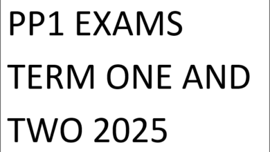 PP1 EXAMS TERM ONE AND TWO 2025