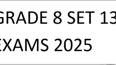 GRADE 8 SET 13 EXAMS 2025