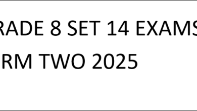 GRADE 8 SET 14 EXAMS TERM TWO 2025