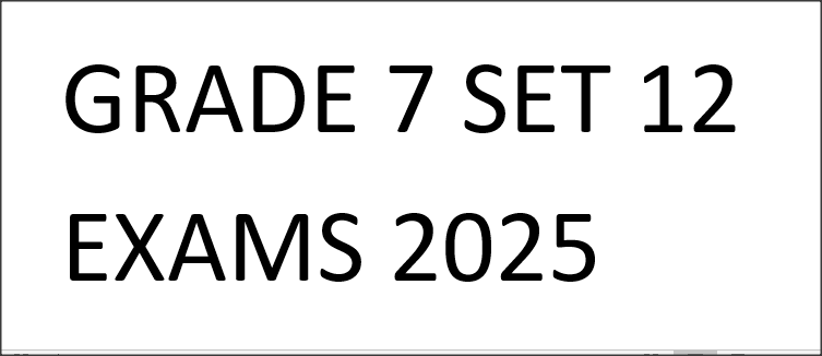 GRADE 7 SET 12 EXAMS 2025