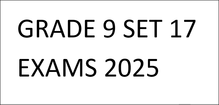 GRADE 9 SET 17 EXAMS 2025