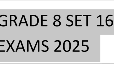 GRADE 8 SET 16 EXAMS 2025