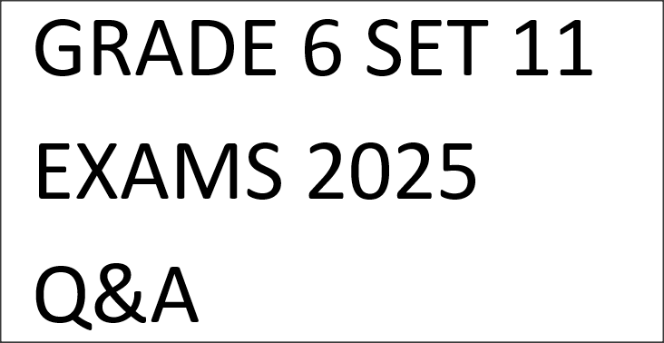 GRADE 6 SET 11 EXAMS 2025 Q&A