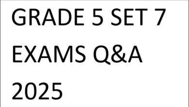 GRADE 5 SET 7 EXAMS Q&A 2025