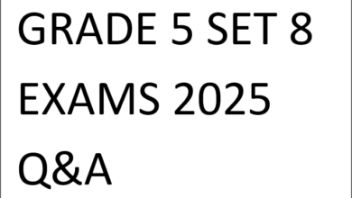 GRADE 5 SET 8 EXAMS 2025 Q&A