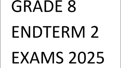 GRADE 8 ENDTERM 2 EXAMS 2025