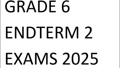 GRADE 6 ENDTERM 2 EXAMS 2025