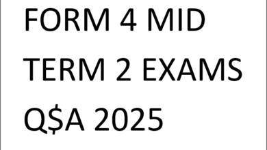 FORM 4 MID TERM 2 EXAMS Q$A 2025
