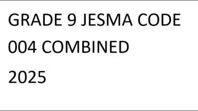 GRADE 9 JESMA CODE 004 COMBINED 2025