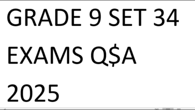 GRADE 9 SET 34 EXAMS Q$A 2025