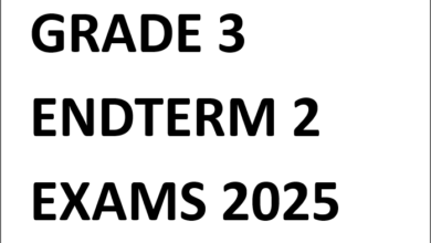 GRADE 3 ENDTERM 2 EXAMS 2025