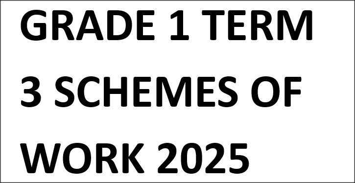 GRADE 1 TERM 3 SCHEMES OF WORK 2025