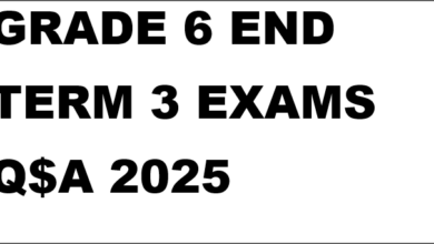 GRADE 6 END TERM 3 EXAMS Q$A 2025