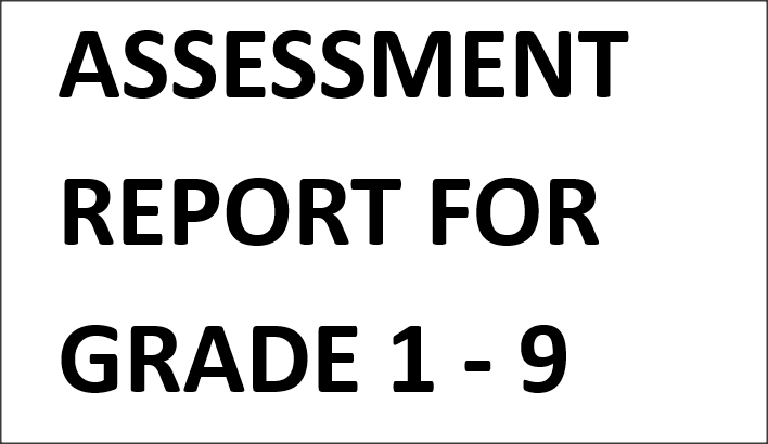 ASSESSMENT REPORT FOR GRADE 1 - 9