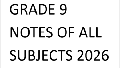 GRADE 9 NOTES OF ALL SUBJECTS 2026
