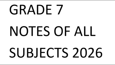 GRADE 7 NOTES OF ALL SUBJECTS 2026