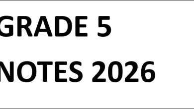 GRADE 5 NOTES 2026