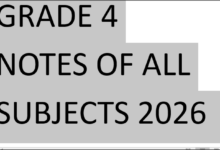 GRADE 4 NOTES OF ALL SUBJECTS 2026