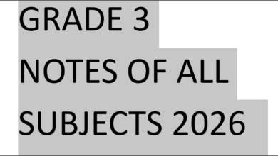 GRADE 3 NOTES 2026