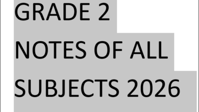 GRADE 2 NOTES 2026