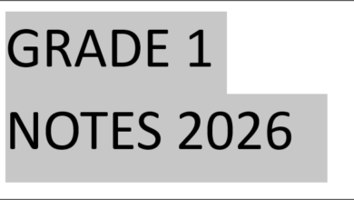 GRADE 1 NOTES 2026