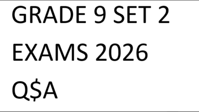 GRADE 9 SET 2 EXAMS 2026 Q$A