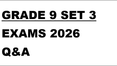 GRADE 9 SET 3 EXAMS 2026 Q&A