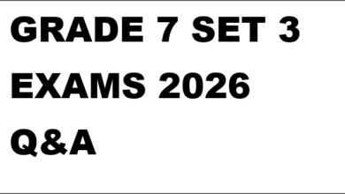 GRADE 7 SET 3 EXAMS 2026 Q&A
