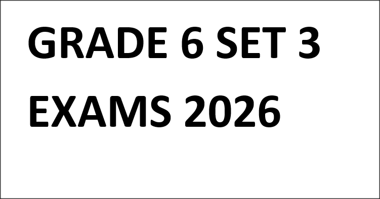 GRADE 6 SET 3 EXAMS 2026
