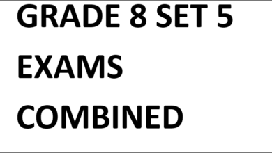 GRADE 8 SET 5 EXAMS COMBINED 2026