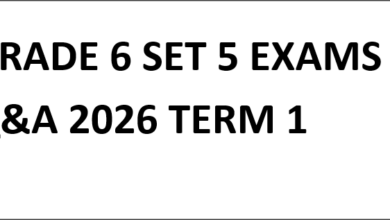 GRADE 6 SET 5 EXAMS Q&A 2026 TERM 1