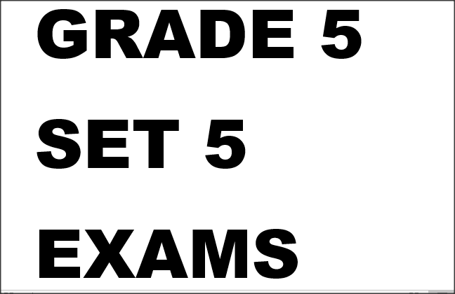 GRADE 5 SET 5 EXAMS 2026