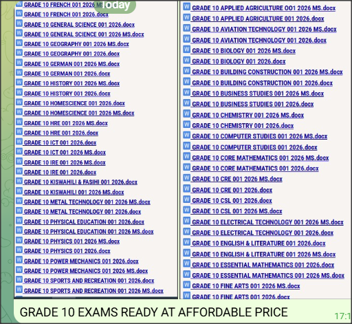 GRADE 1O END TERM 1 EXAMS QUESTION AND ANSWER