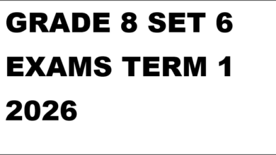 GRADE 8 SET 6 EXAMS TERM 1 2026