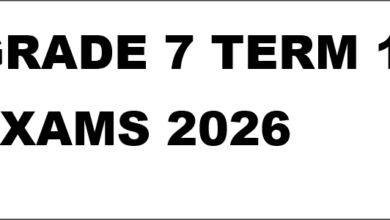 GRADE 7 TERM 1 EXAMS 2026