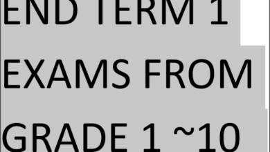 END TERM 1 EXAMS FROM GRADE 1 ~10