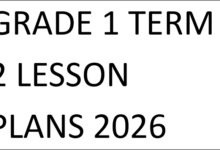 GRADE 1 TERM 2 LESSON PLANS 2026
