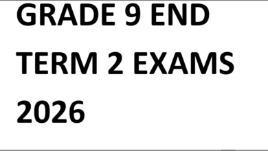 GRADE 9 END TERM 2 EXAMS 2026