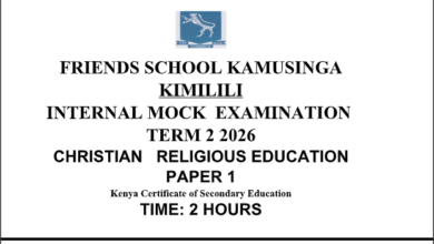 KAMUSINGA MOCK EXAMS 2026