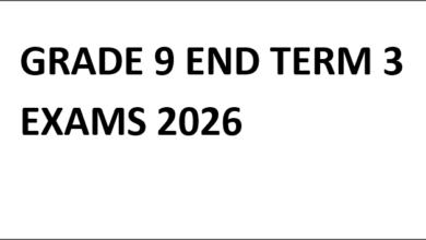 GRADE 9 END TERM 3 EXAMS 2026